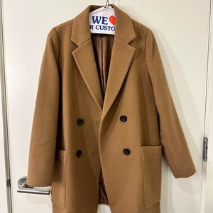 Madewell Wool Coat - Camel/ Brown color - Freshly dry cleaned!